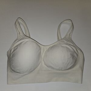 Women's White Seamless Bra